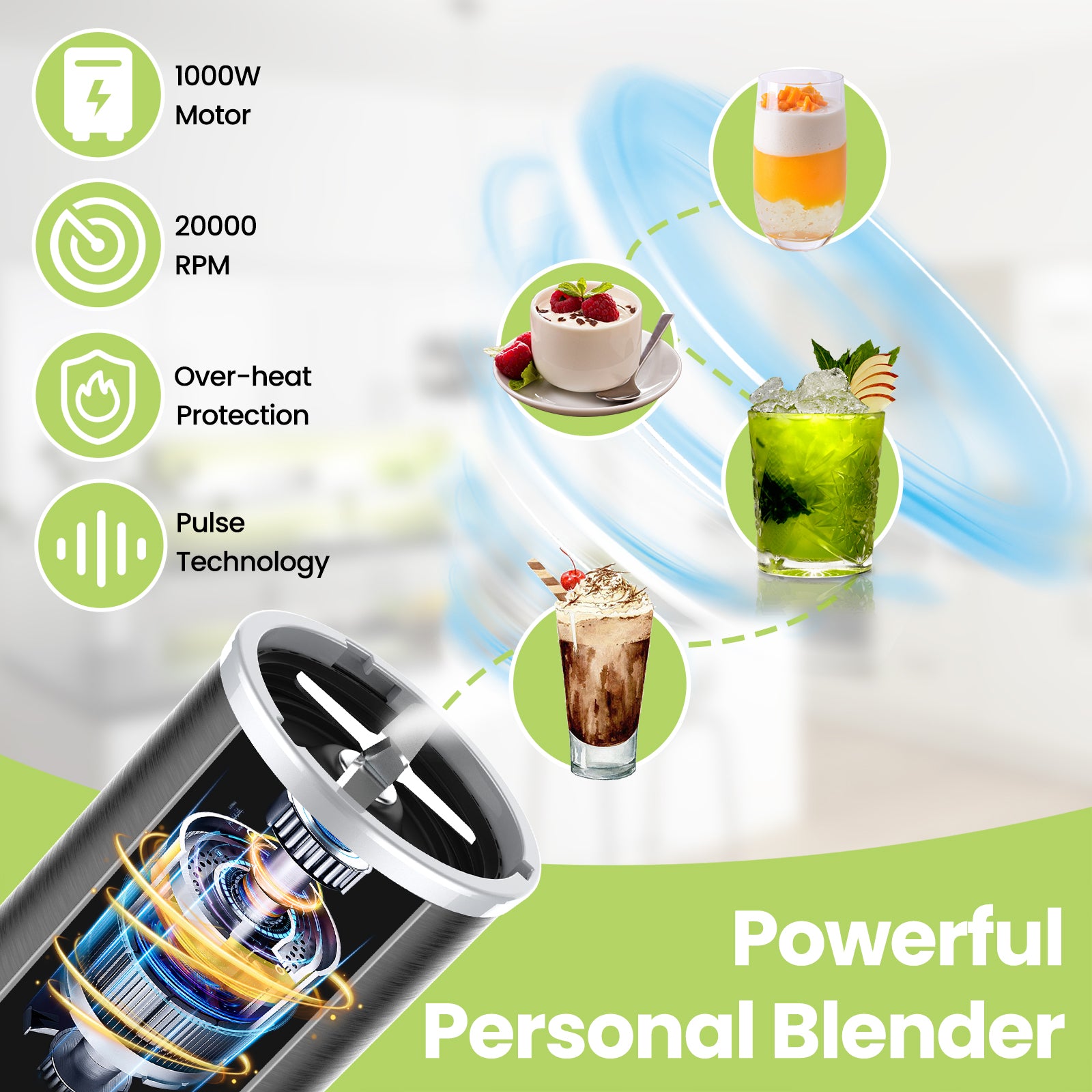 iCucina® Professional Plus Blender 1000W