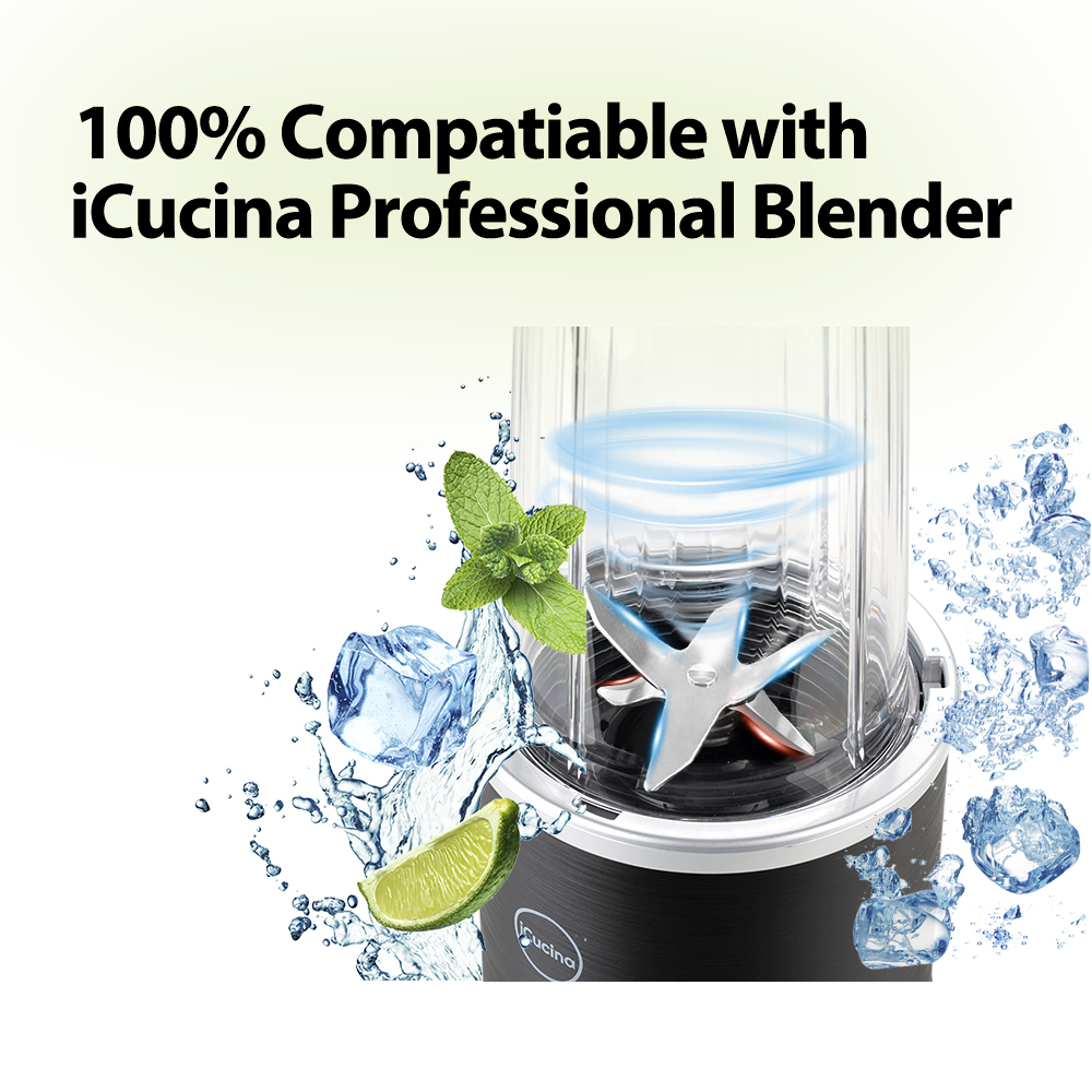 iCucina® Professional Plus Blender O Rings for Blender Blade, 2 Pack, Replacement Seal Rings Gaskets