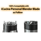 iCucina® Personal Blender O Rings for Blender Blade, 2 Pack, Replacement Seal Rings Gaskets Part