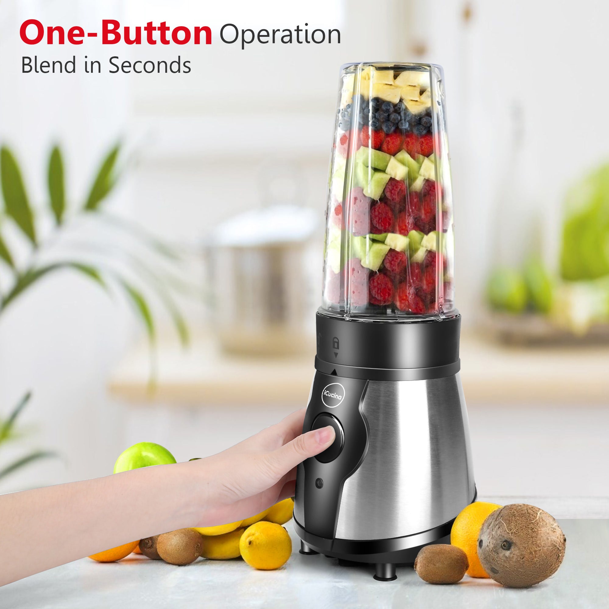 OTE Portable Smoothie Blender,Single Bullet Blender Easy To Clean, BPA Free  Blender for Shakes and Smoothies