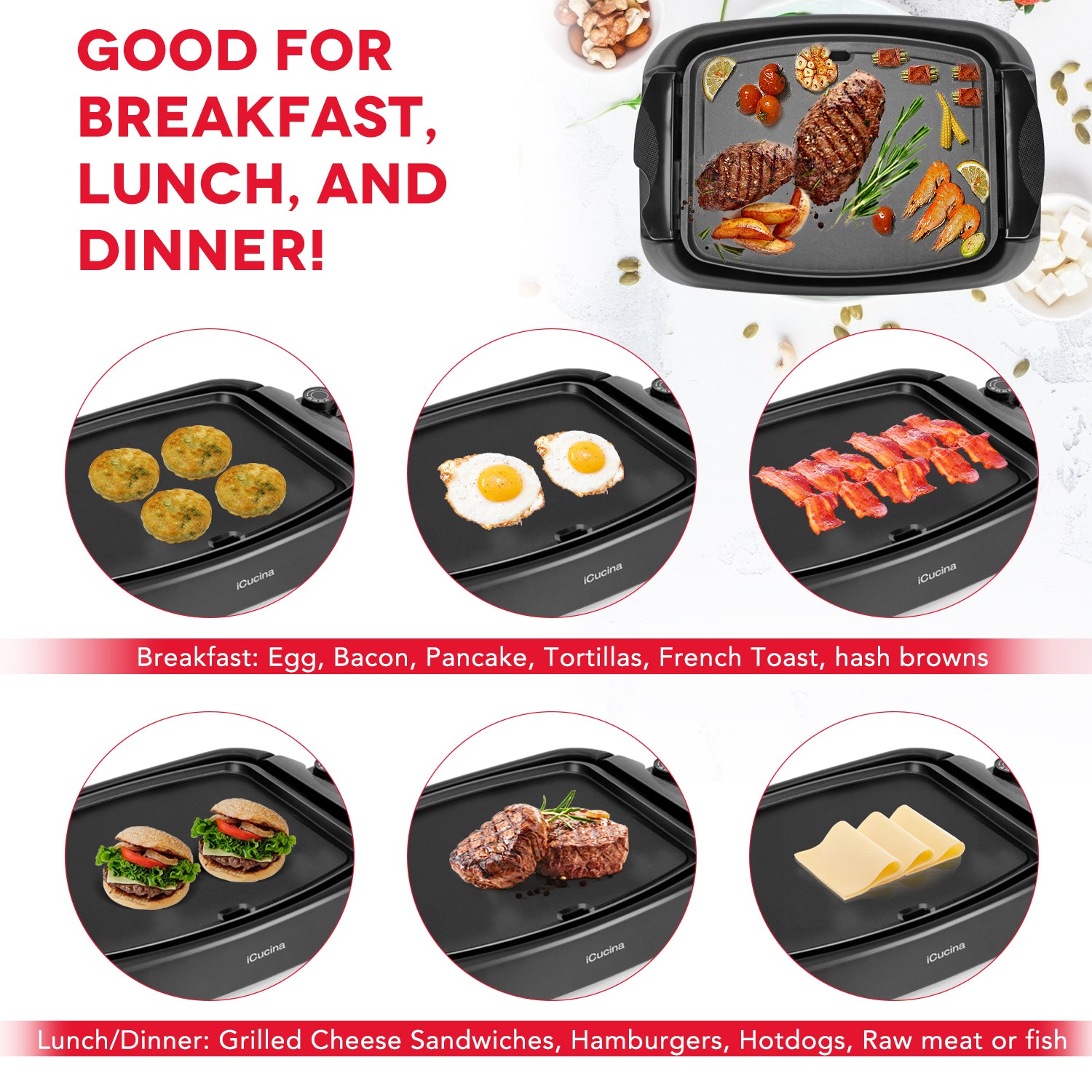 icucina® electric griddle