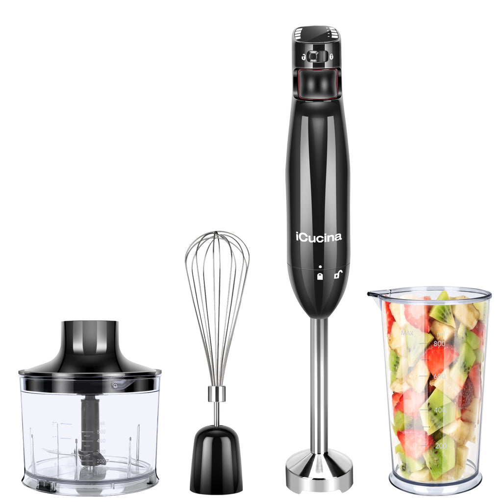 icucina® multi speed immersion blender hand mixer