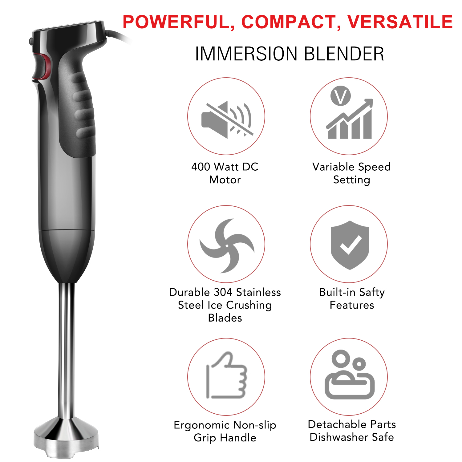 Combo Of 3 Manual Hand Blender For Multi Kitchen Cooking Work Steel